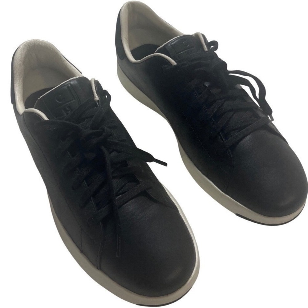 Cole Haan Grand Series Womens Black Leather Sneakers W02896 Size 9B Low Top